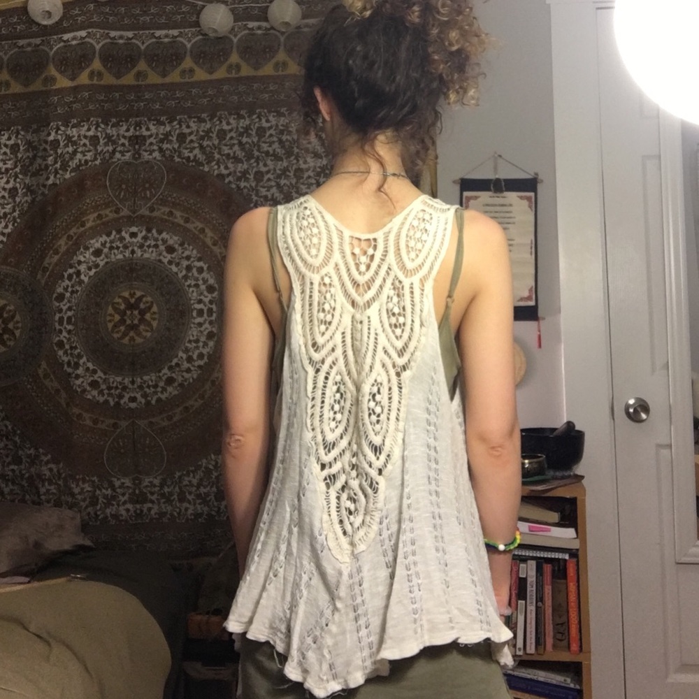 Mind Code Boutique Asymmetrical Crochet Vest